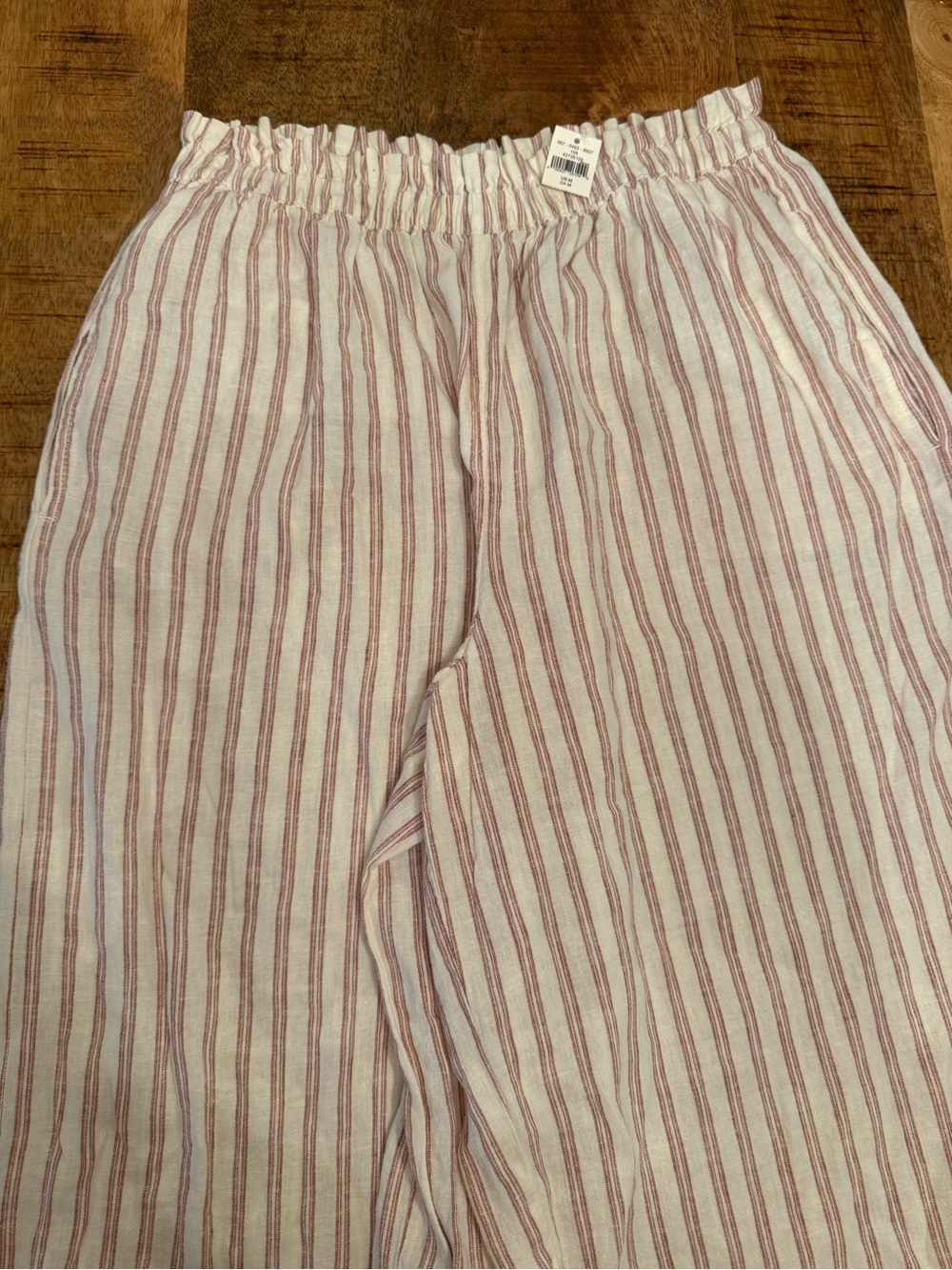 NWT Aerie Wide Leg Linen Blend Pant Size: Medium